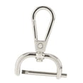 thumbnail image 4 of Cierres giratorios de langosta, cierres para bolsos, accesorios de cuero PU, cierres para llaveros, ganchos giratorios, clips de gatillo para correas , Plata de 25 mm 25mm Plata, 4 of 8