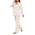 thumbnail image 2 of SCRAWLGOD Love Heart Womens Pajamas Set of 2 Piece Button Up Lounge Set Women Fall Long Sleeve Women's Pj with Pockets Size L Soft Nightwear Sets for Women, 2 of 7