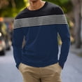thumbnail image 2 of StSilkitty Mens Casual T-Shirts Color Block Long Sleeve Crewneck Tee Shirt Lightweight Soft Comfy Breathable Tops, 2 of 5