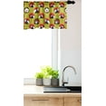 thumbnail image 3 of Ambesonne Panda Window Valance, Japanese Themed Animal Print, 54" X 18", Yellow Green and Vermilion, 3 of 3