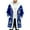 Blue, variant on Mens Santa Coat Casual Christmas Cardigan Unisex Open Front Hooded No Zip Cozy Winter Printed Edge Warm Comfort Outerwear