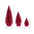 thumbnail image 2 of Vickerman 3"-5"-7" Dusty Rose Glitter Oval Pine Artificial Christmas Tree, Set of 3, 2 of 2