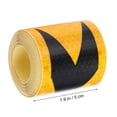 thumbnail image 2 of OULII 1Set Self Adhesive Reflective Stickers 300x5x0.04in Yellow Black PVC for Home Safety, 2 of 5