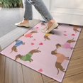 thumbnail image 4 of Colorful Funny Dachshund Door Rugs,Washable Non Slip Door Mats Indoor,Decorative Door Mats,Entry Mat Indoor for Entrance,Bedroom,Kitchen,Bathroom,17"x30", 4 of 6