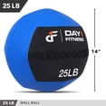 thumbnail image 2 of Day1Fitness Blue Soft Wall Medicine Ball 25 Pounds, 2 of 6