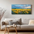 thumbnail image 2 of Canvas Painting Sunrise Sunflower Abstract Pastoral Landscape Wall Art Pictures for Living Room Bedroom Decoration Canvas Pictures Poster Frameless, 2 of 7