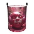 thumbnail image 1 of Balery Surreal Pink Headphones Cesta de ropa redonda con asas, impermeable, independiente, para ropa, juguetes, dormitorio y familia-Medium, 1 of 6