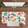thumbnail image 3 of Watercolor Flower Mouse Pads Large Desk Pad Protector Gaming Mousepad for Wireless Mouse XXL Extended Mouse Pad with Stitched Edge Keyboard Mousepad for Computer Laptop Pc 31.5x15.75 in, 3 of 6
