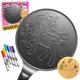 thumbnail image 1 of CucinaPro Sartén para panqueques Unicornio grande de 10.0 in – Sartén antiadherente con juego de 6 marcadores de alimentos comestibles para decorar panqueques de aluminio compatible con estufas eléctr, 1 of 1