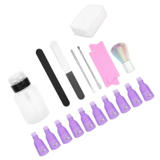 Accesorio Para Quitar Esmalte De Uñas, Juego De Limas Para Uñas, Juego De Removedores De Gel Para Uñas Confiable Para El Hogar Y Salones De Uñas