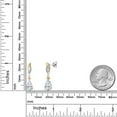 thumbnail image 6 of Gem Stone King 925 Silver and 10K Yellow Gold White Moissanite and White Lab Grown Diamond Earrings for Women | 2.71 Cttw | Gemstone | Pear Shape 9X6MM, 6 of 6