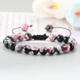 thumbnail image 3 of Natural Lava Volcanic Stone Blackstone Tiger's Eye Bead Bracelet Adjustable Braided Rope Bracelet Men's Women's Yoga Bracelet, 3 of 6