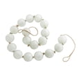 thumbnail image 5 of DecMode Handmade Round Extra Long Frosted Orb Teal Glass Garland with Tassel with Knotted Jute Rope, 5 of 9