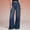 #31Dark Blue, variant on Wide Leg Jeans for Woman Baggy Stretchy Loose Trendy Frayed Hem Denim Boyfriend Pants
