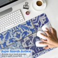 thumbnail image 4 of Long Mouse Pads for Desk,Blue Ethnic Floral Patchwork Pattern Desk Mats on Top Of Desks, Desk Mouse Pad Extra Large with 3mm Non-Slip Base and Stitched Edge for Gaming,Office,Work,Home 31.5"x11.8", 4 of 6