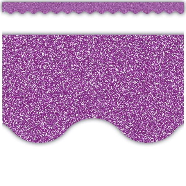 Teacher Created Resources TCR77022 Purple Glitz Scalloped Border Trim