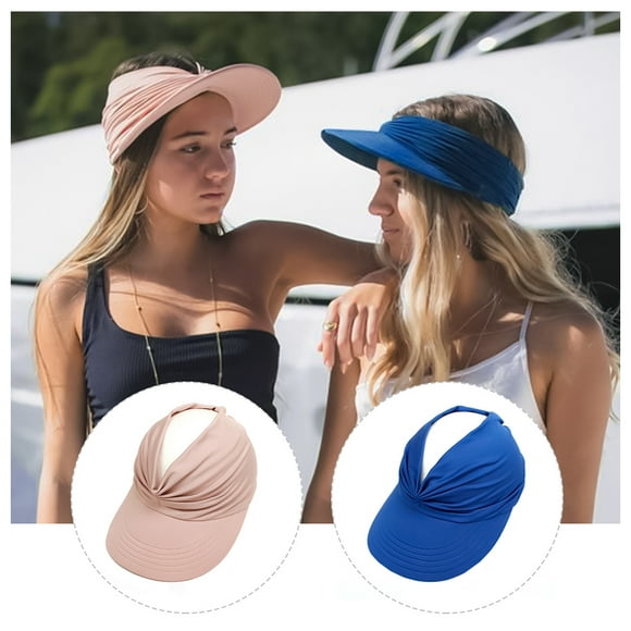 Sombreros deportivos con visera para el sol para mujer, gorra de béisbol vacía con protección UV, para playa, tenis, correr al aire libre