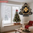 thumbnail image 3 of Stylish Metal Hanging Christmas Tree Wind Spinner - Elegant Intricate Snowflake Patterns Layered White Lines Perfect for Garden Decor, 3 of 7