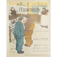 thumbnail image 2 of Henri-Gabriel Ibels 12x14 Black Ornate Wood Framed Double Matted Museum Art Print Titled: L'Escarmouche (1893), 2 of 5