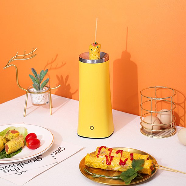 Máquina De Rollo De Huevo Máquina para hacer rollos de huevo Máquina para hacer salchichas de levantamiento automático Olla eléctrica para huevos (Amarillo) Wdftyju Libre de BPA
