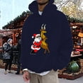 thumbnail image 2 of CONZONE Christmas Men's Hoodies Xmas Santa Claus Hoodie for Men Graphic Long Sleeve Pullover Hooded Sweatshirt Soft Fall Winter Sweatshirts With Pocket, 2 of 5