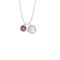 thumbnail image 2 of Delight Jewelry Silvertone Multicolored Peace Sign To the World You are a Mother Locket Necklace, 2 of 4
