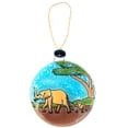 thumbnail image 4 of Ruth's Ethical Goods Elephant Mama + Baby Christmas Tree Ornament - Art Glass Light Catcher, 4 of 5