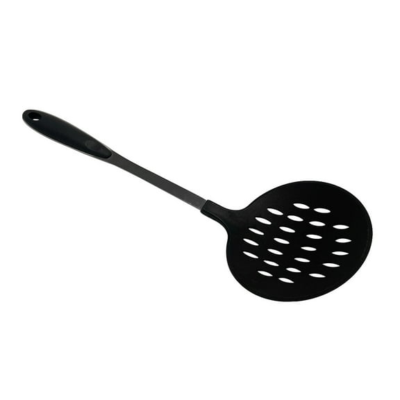 14'' Black Nylon Slotted Skimmer Spoon Scoop Strainer Stainless Steel Handle