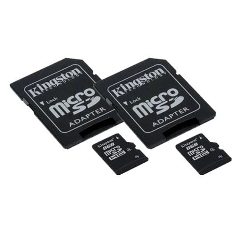 HTC ADR-6350 Cell Phone Memory Card 2 x 8GB microSDHC Memory Card with SD Adapter (2 Pack)