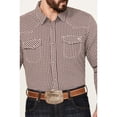 thumbnail image 3 of Blue Ranchwear Men's Rawlins Plaid Print Long Sleeve Western Snap Shirt Red Medium, 3 of 4