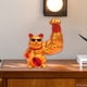 thumbnail image 5 of Figura de gato de la suerte con brazo musculoso, adorno de escritorio, colección decorativa, estatua de gato Oro, 5 of 7