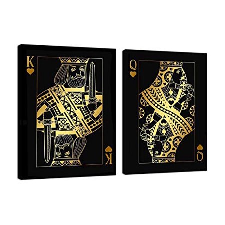 King And Queen Of Hearts Wall Art Canvas Decor Poker Picture Poster Print Wall Decor Art For Bedroom Living Room Office Giclee Artwork Framed Ready To Hang W X 28 H X 2 King And Queen Of Hearts Wall Art Canvas Decor Poker Picture Poster Print Wall Decor Art For Bedroom Living Room Office Giclee Artwork Framed Ready To Hang W X 28 H X 2