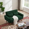 thumbnail image 4 of Tornama Mid-Century Modern Stylish Linen Fabric Tufted Design Small Loveseat, Green, 4 of 10