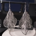 thumbnail image 3 of Grandest Birch Retro Women's Baroque Style Cluster Hollow Leaves Tassels Hook Dangle Earrings Alloy Black, 3 of 7