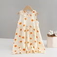 thumbnail image 4 of WEIYLL Robes Fille Extensibles Enfants Respirantes Col Peter Pan Robe Orange 5-6 Ans, 4 of 4
