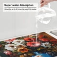 thumbnail image 5 of Yiaed Elegant Floral Vase Painting Print Highly Absorbent Microfiber Kitchen Counter Mat, Dish Drying Pad for Dishes, Utensils, Pots and Pans, Large 18" x 24", 5 of 7