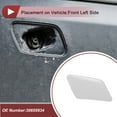 thumbnail image 3 of Tapa de boquilla del lavaparabrisas del parachoques frontal derecho Unique Bargains No.30655934, cubierta de boquilla de parachoques para Volvo C30 2008-2010, plástico blanco, 1 Pcs, 3 of 7