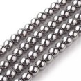 thumbnail image 2 of U8MO 42 Silver Beads Electroplated Glass Beads 8mm BULK Beads Wholesale, 2 of 2