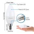 thumbnail image 2 of 12 Packed E12 Base LED Light Bulb, Candelabra Light Bulbs Non-dimmable Warm White, 2700K, 60 Watt Equivalent(6W), 2 of 6