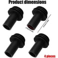 thumbnail image 2 of This 4-piece set of RV drain outlet caps protects the RV roof from damage to the drain outlets, prevents them from falling off, and keeps the RV roof from tearing.,Black, 2 of 7