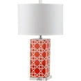 thumbnail image 3 of SAFAVIEH Quatrefoil 27 in. Ceramic Table Lamp with Off-White Cotton Shade, Set of 2, 3 of 6
