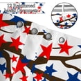 thumbnail image 4 of 4th of July Shower Curtain 70"x70" Patriotic Memorial Veterans Independence Day Shower Curtain Red Blue Star Stars Pattern Decor Bath Curtains for Home Decor with 12 Hooks, 4 of 6