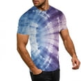 thumbnail image 3 of Short Sleeve Tops Women Plus Size Tie Dye T-Shirts Crewneck Loose Fit Casual Summer Base Graphic Tee Shirt (L, Purple #B), 3 of 9