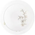 thumbnail image 4 of Combo Set 7" Dessert Plates and 10" inch Round White Plastic Plates with Gold Primrose Flower Print, Disposable China Like Party Plate, Heavy Duty Dinner Charger Plate, Salad, Wedding, Tableware (30), 4 of 6