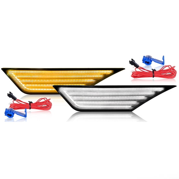 Smoke LED Side Marker Lights Switchback Signal Lamp For 16-21 Honda Civic