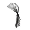 thumbnail image 1 of Rhinestone Pirate Hat Elastic Snood Scarf Cap Masquerade Ball Cosplay Events Mesh Hollow Out Headscarf, 1 of 8