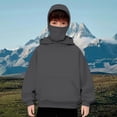 thumbnail image 2 of Kids Hoodie Buil𝐭 In Balaclav𝐚 Unisex Boys Girls Balaclav𝐚 Hoodies Sweatshirts Double Layer Windproof Warm Y2𝐊 Clothes, 2 of 8