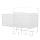 thumbnail image 5 of Soporte de cesta de almacenamiento de pared para el hogar, estante de almacenamiento de cosméticos para cocina y baño, color blanco, 5 of 8