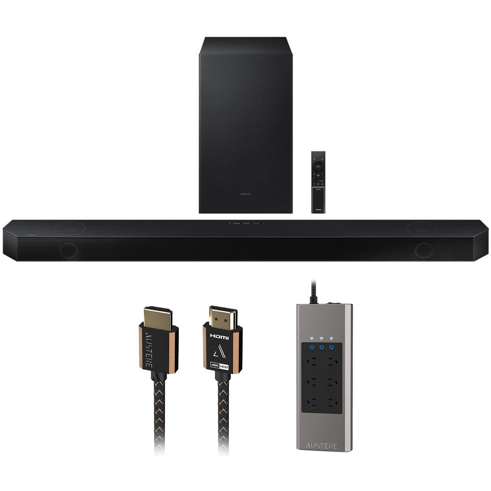 Samsung 3.1.2ch Soundbar with Wireless Dolby Audio DTS:X 2022 Bundle with 5-Series 6 Outlet Surge Protection Power Strip with Omniport USB and 3-Series 4K HDMI Cable 1.5m - Walmart.com
