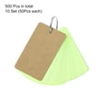 thumbnail image 3 of Unique Bargains 3.5' x 2' Blank Flash Cards with Rings Study Cards Index Cards Note Card Pre Hole Punched, Green 500 Pack, 3 of 5